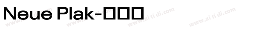 Neue Plak字体转换